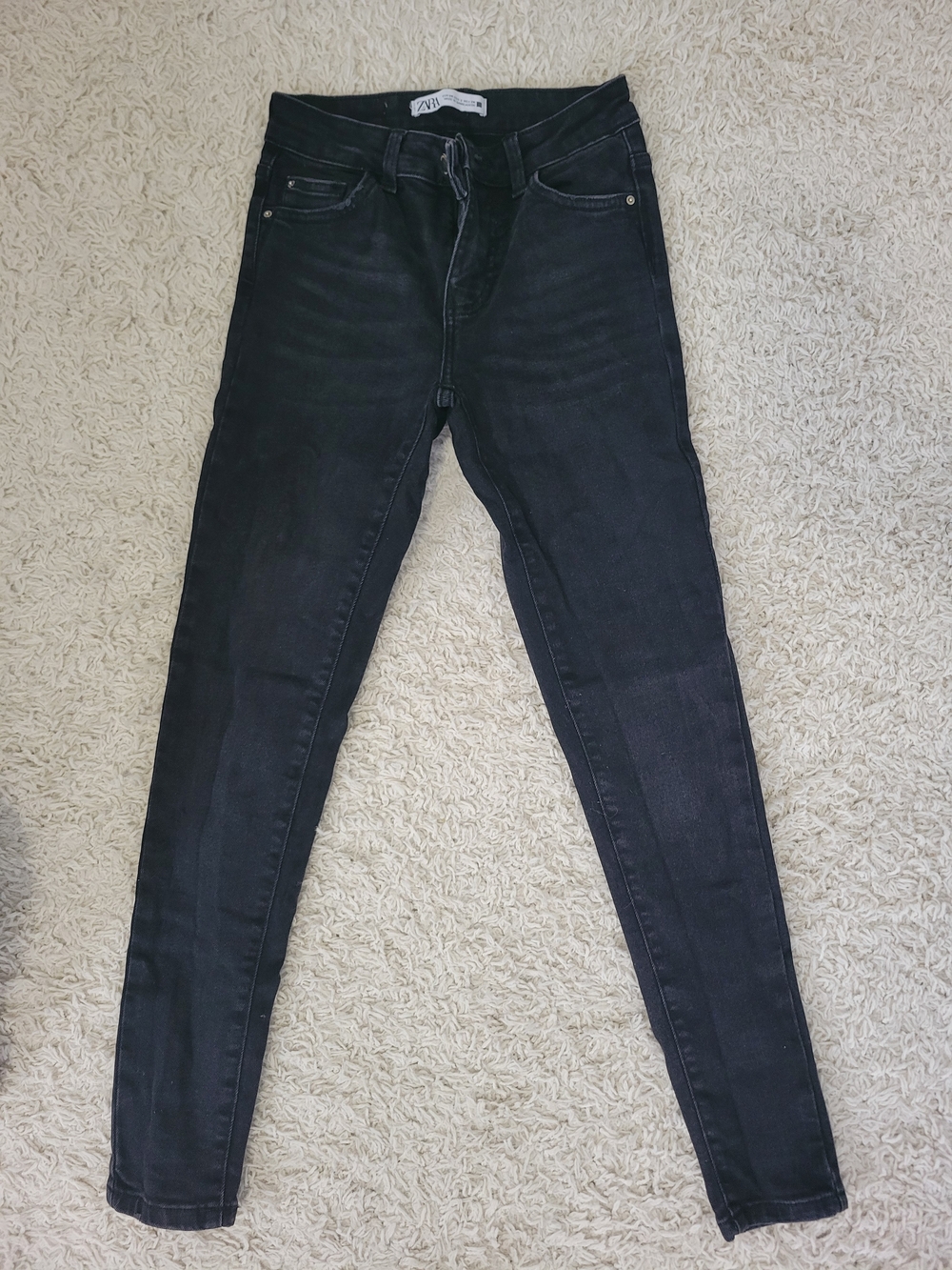 Zara Women’s Black Skinny High-Rise Jeans